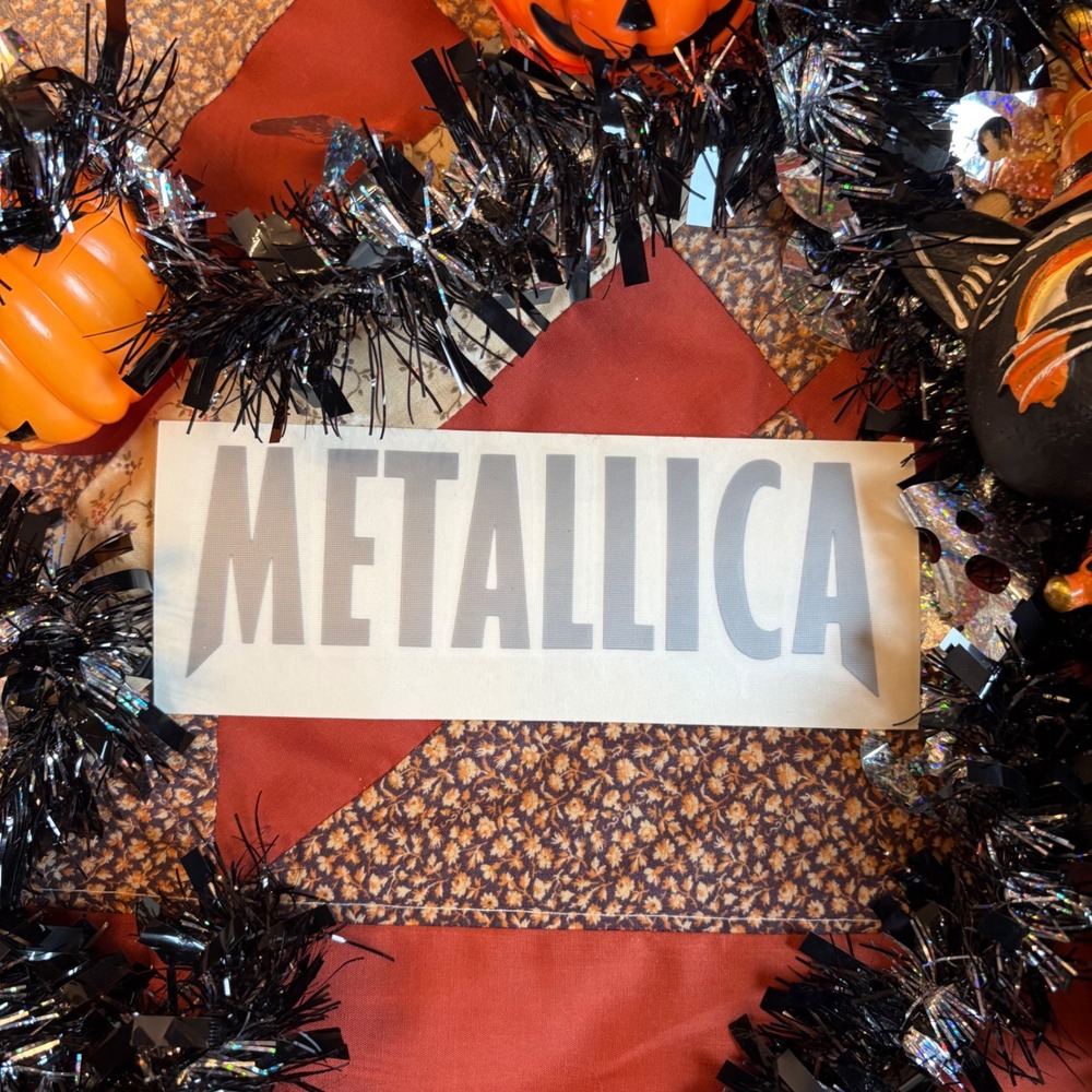 Rare Metallica Deadstock Vinyl Decal 1998 Silver Logo Band Merch Bumper Sticker